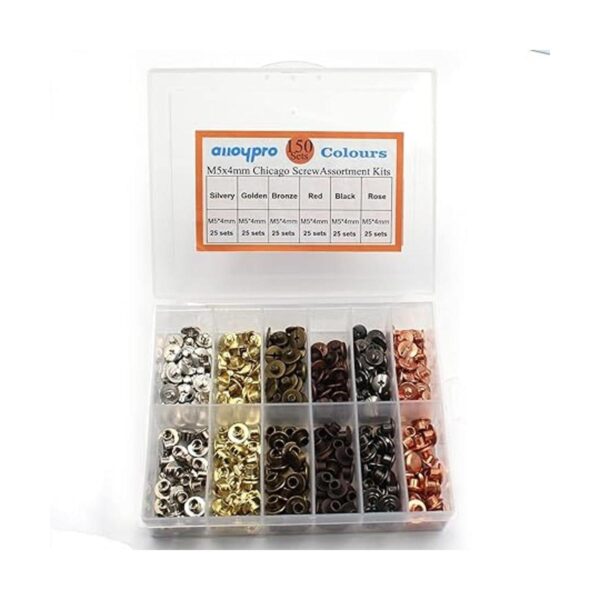 Alloypro Juego de 150 tornillos Chicago kit surtido de 6_4