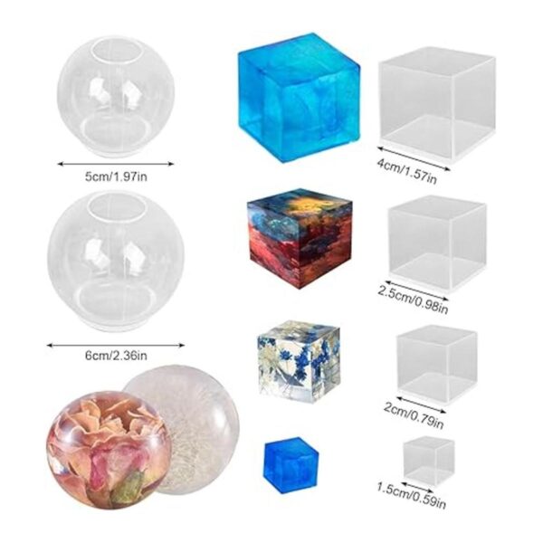 Moldes de resina de cubo esférico moldes de resina