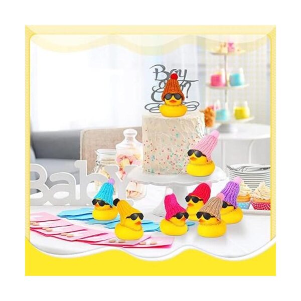 Mini patos de goma amarillos baby shower pequeños patos_5