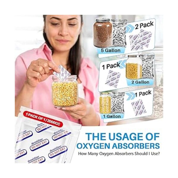 Paquete de 100 absorbentes de oxígeno para almacenamiento_5