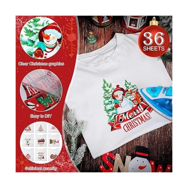 36 hojas de transferencia de calor de Navidad para_3