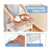 TOOLF Carrito rodante de 3 niveles carrito de metal con