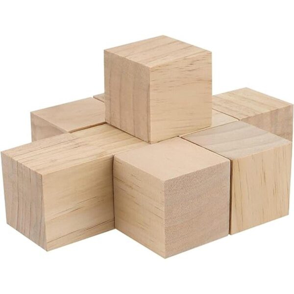 HOZEON 45 cubos de madera de 2 pulgadas bloques de madera_5