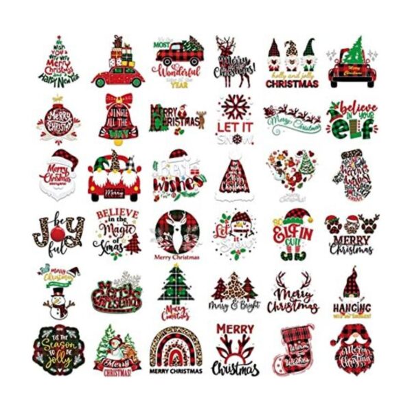 36 hojas de transferencia de calor de Navidad para_1