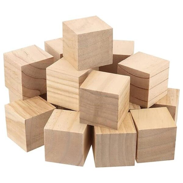 HOZEON 45 cubos de madera de 2 pulgadas bloques de madera_1