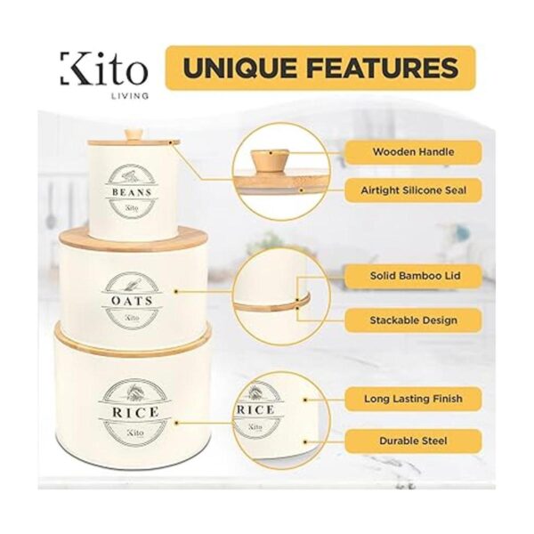 Kito LIVING Recipientes de almacenamiento de frijoles de_2