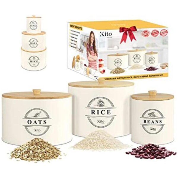 Kito LIVING Recipientes de almacenamiento de frijoles de_1