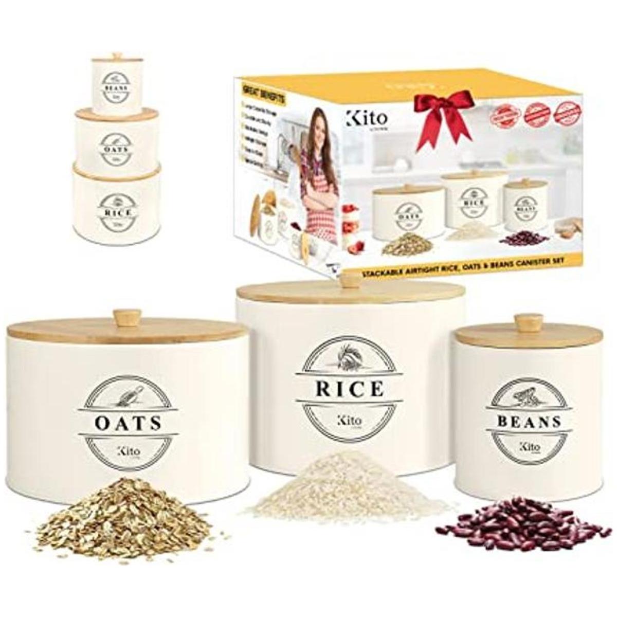Kito LIVING Recipientes de almacenamiento de frijoles de