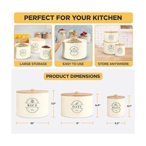 Kito LIVING Recipientes de almacenamiento de frijoles de_5