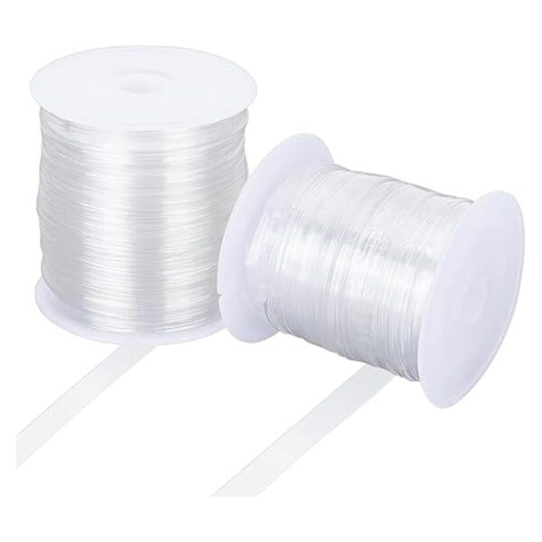NBEADS 2 rollos de correa elástica transparente 0.24_1