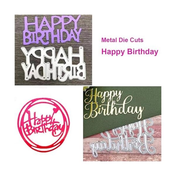 4 piezas troqueladas de metal para hacer tarjetas