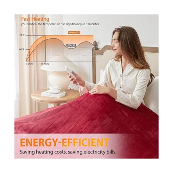 Homemate Manta térmica eléctrica manta térmica de 50 x 60_5