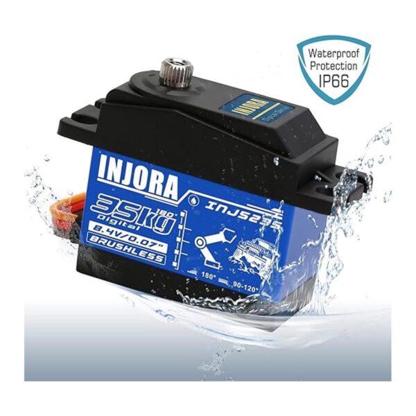 INJORA Servo servo de 77.2 lbs impermeable sin escobillas