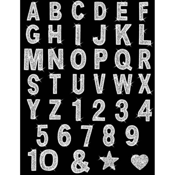 47 calcomanías de letras de diamantes de imitación