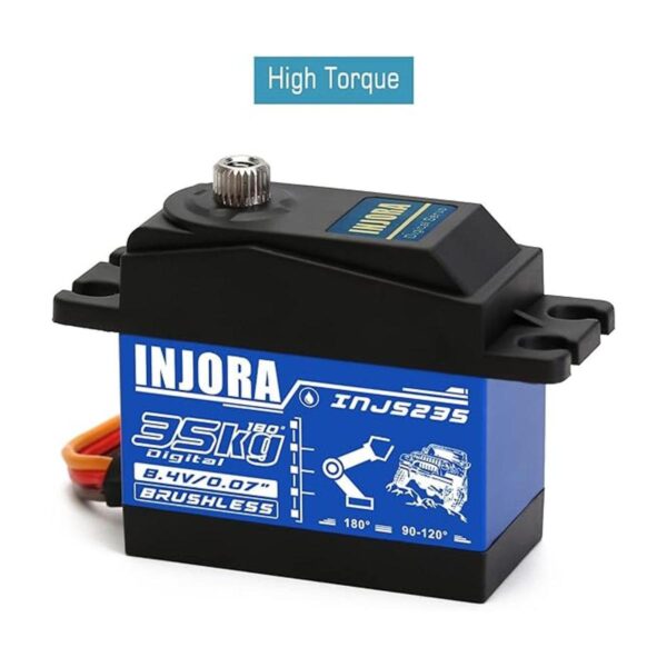 INJORA Servo servo de 77.2 lbs impermeable sin escobillas