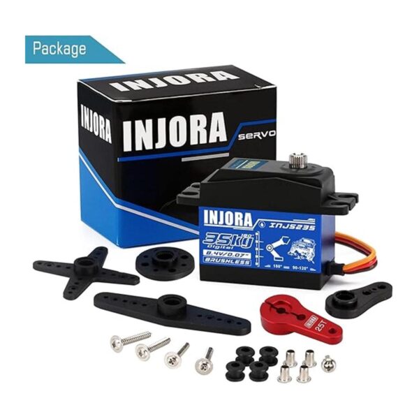 INJORA Servo servo de 77.2 lbs impermeable sin escobillas
