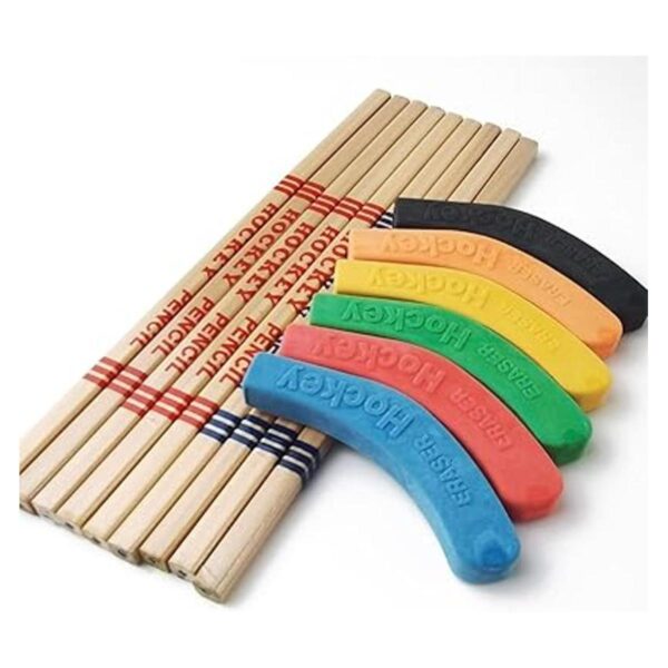 TIHOOD 18 lápices y borradores de hockey Suministros de_3