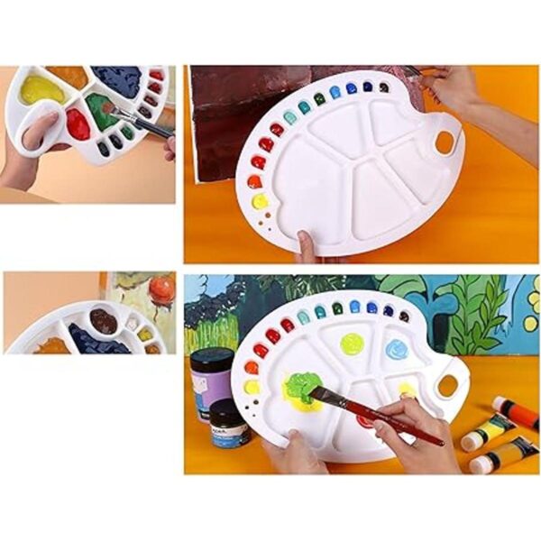 Paleta grande de pintura de silicona molde de resina_4