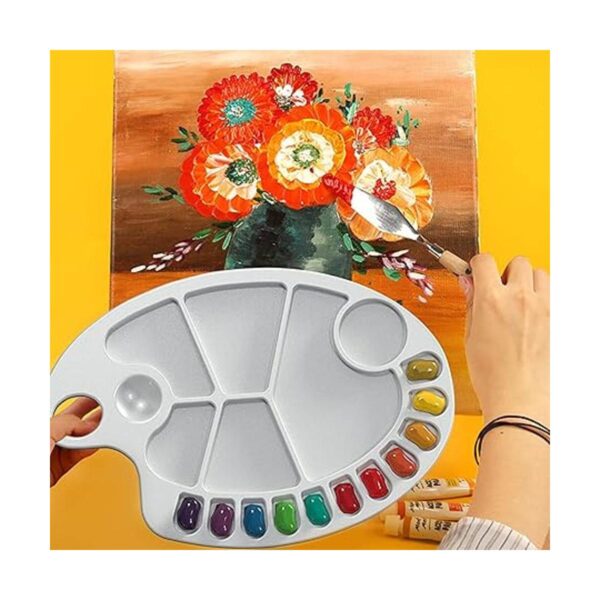 Paleta grande de pintura de silicona molde de resina_3