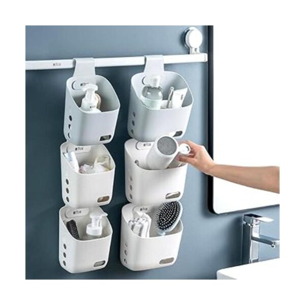 Cesta colgante de plástico para cocina cesta con gancho