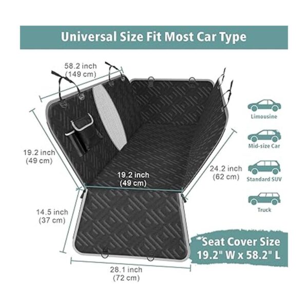 Fcolor Funda de asiento de coche para perro para asiento_3