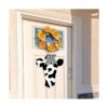 Colgador de puerta de madera de vaca sin terminar con