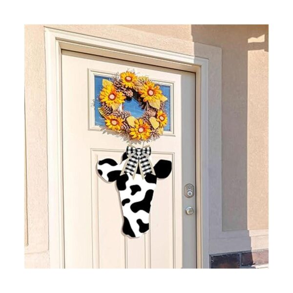 Colgador de puerta de madera de vaca sin terminar con
