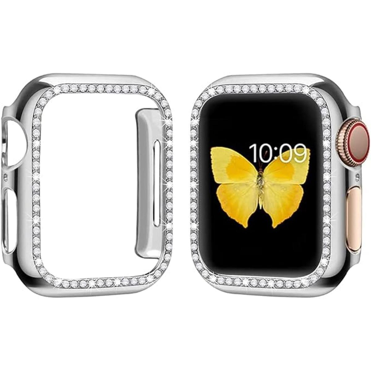 SaNgaiMEi Paquete de 2 fundas brillantes para Apple Watch
