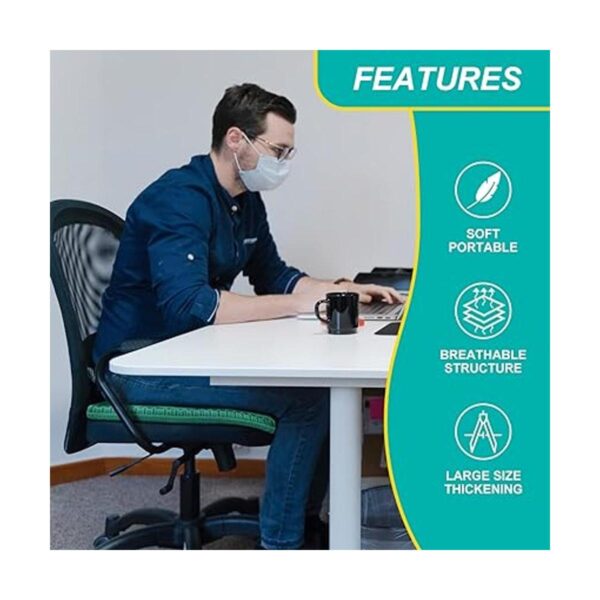 Cojín de asiento de gel para silla de asiento largo