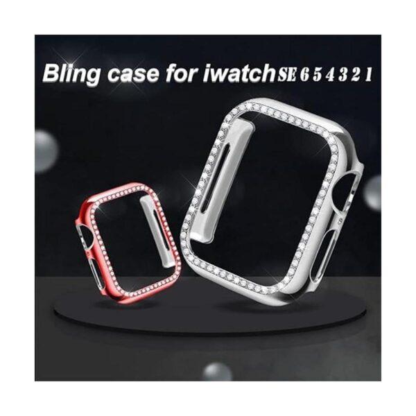 SaNgaiMEi Paquete de 2 fundas brillantes para Apple Watch_5