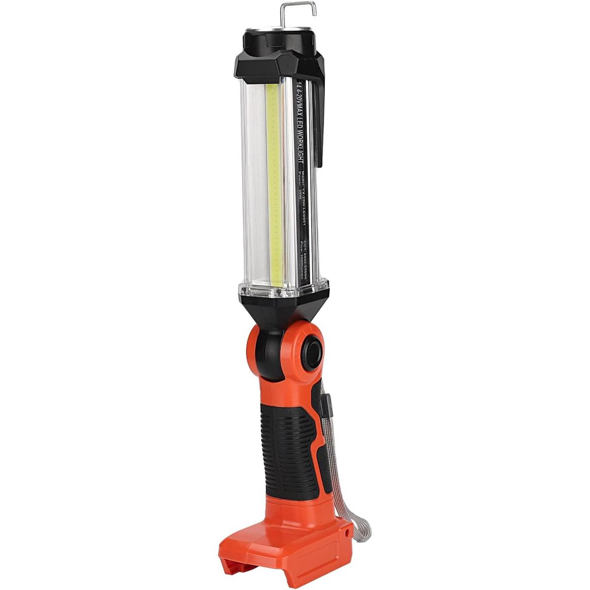 Luz de trabajo LED de 2000 lm para batería de litio Black