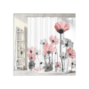Cortina de ducha rosa estilo rústico elegante floral_1