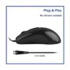 MCSaite Mouse óptico PS2 con cable 3 botones con