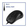 MCSaite Mouse óptico PS2 con cable 3 botones con