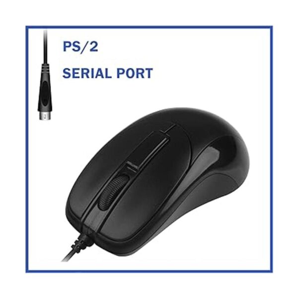 MCSaite Mouse óptico PS2 con cable 3 botones con