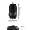 MCSaite Mouse óptico PS2 con cable 3 botones con