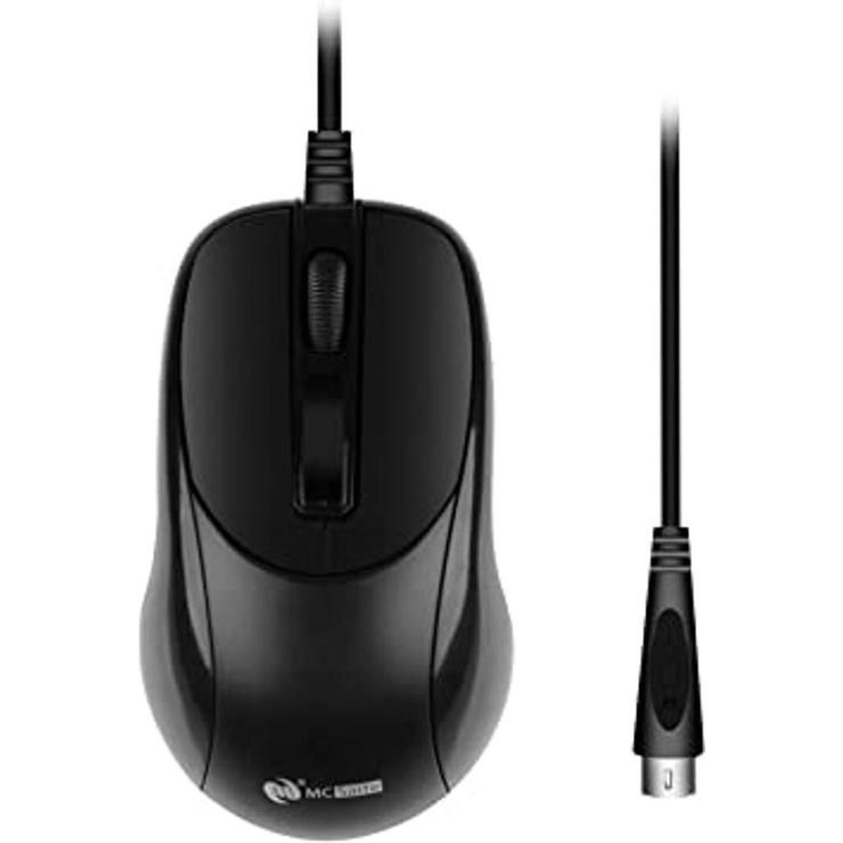 MCSaite Mouse óptico PS2 con cable 3 botones con