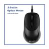 MCSaite Mouse óptico PS2 con cable 3 botones con
