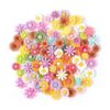 KINBOM 100 dijes de resina de flores cuentas de resina de_1