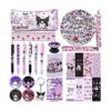 KUROMI Juego de regalo de suministros escolares incluye_1