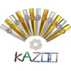 Crystaljun 12 kazoos de metal dorado y plateado con 20_1