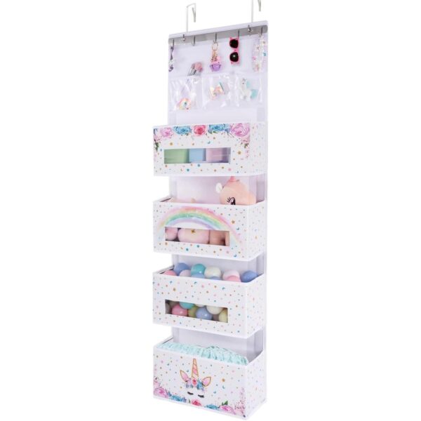 Organizador colgante de unicornio para colgar sobre la_1