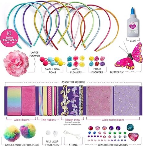 Kit de fabricación de diadema para niñas haz tus propias