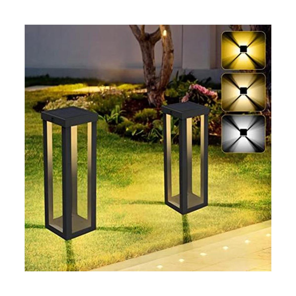 CREPOW Lámpara de pie para patio al aire libre luces