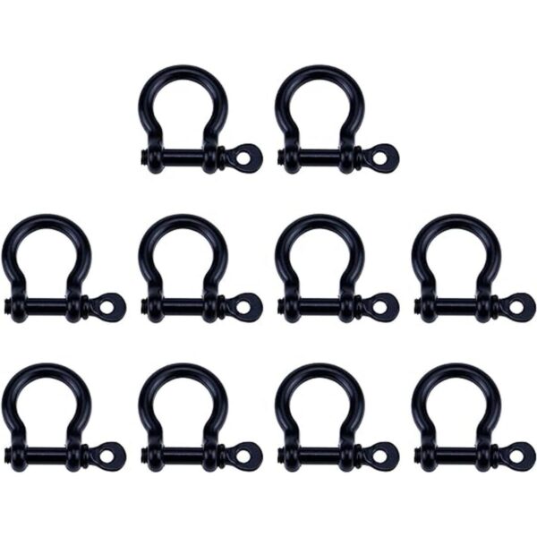 Semetall 10 anillos en D de metal de 0.591 in en forma de_1