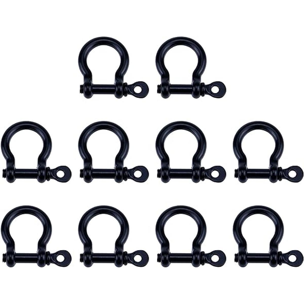Semetall 10 anillos en D de metal de 0.591 in en forma de