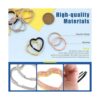 Glarks Kit de 60 llaveros planos 4 colores creativos en