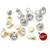 CRAFTMEMORE 50 juegos de remaches blancos transparentes_2