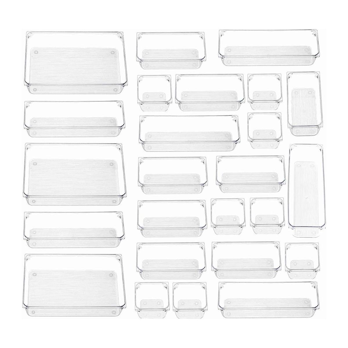 Cq acrylic Juego de 25 organizadores de cajones