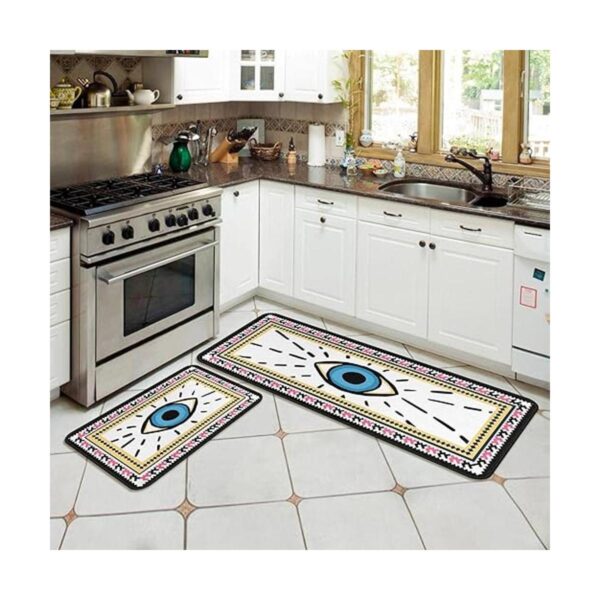 Evil Eye Juego de 2 alfombras de cocina bohemias_2